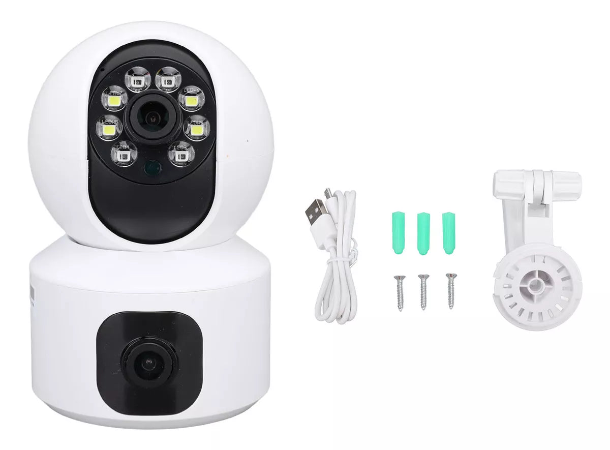 Camara de Vigilancia doble Lente Interio
